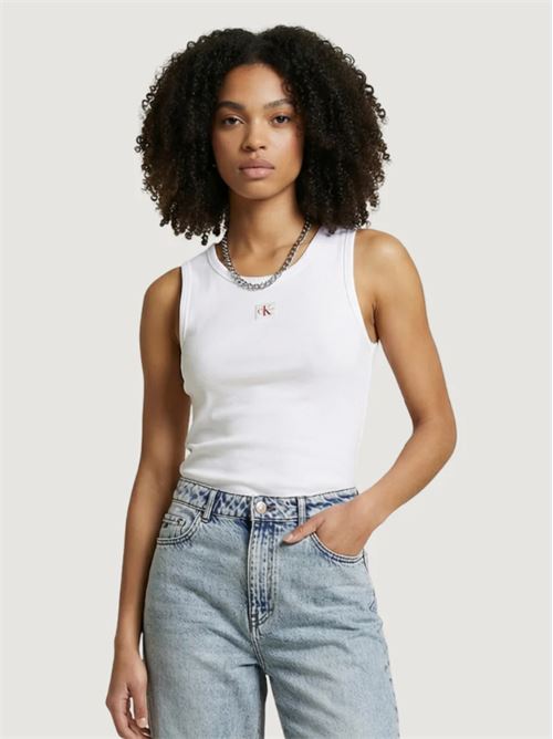 sl woven label 2x2 baby rib cuto CALVIN KLEIN JEANS | LV047F246GYAF